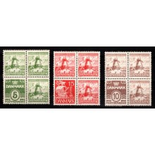 1937. Danmark. 2 stk. Dybbøl Mølle 4-blokke. Velgørenhedsmærker. Postfriske.